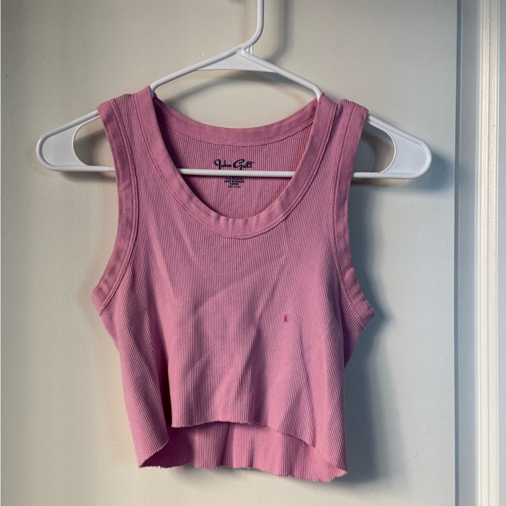Brandy Melville Light Pink Ribbed Crop Top